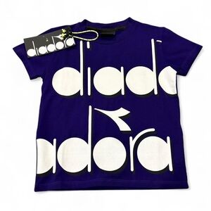 NWT Diadora Kids' Tee in Vibrant Purple with Logo